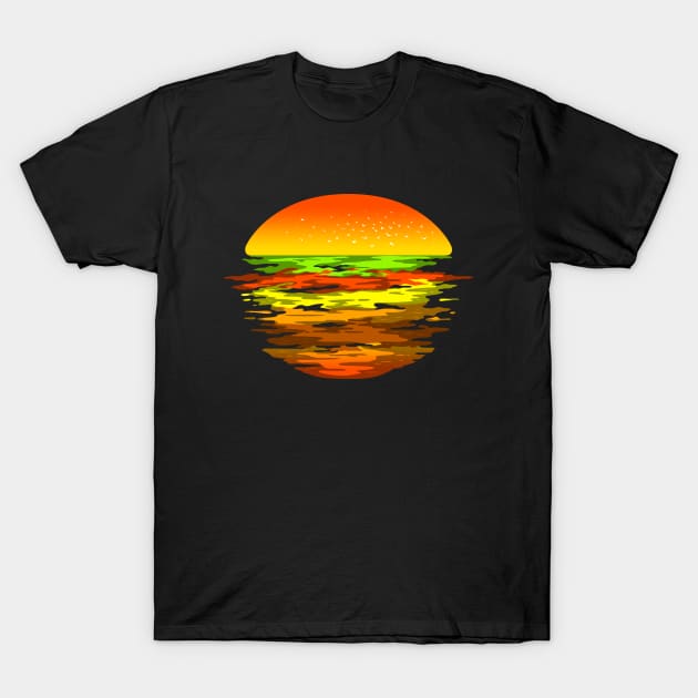 SUNSET BURGER T-Shirt by ALFBOCREATIVE